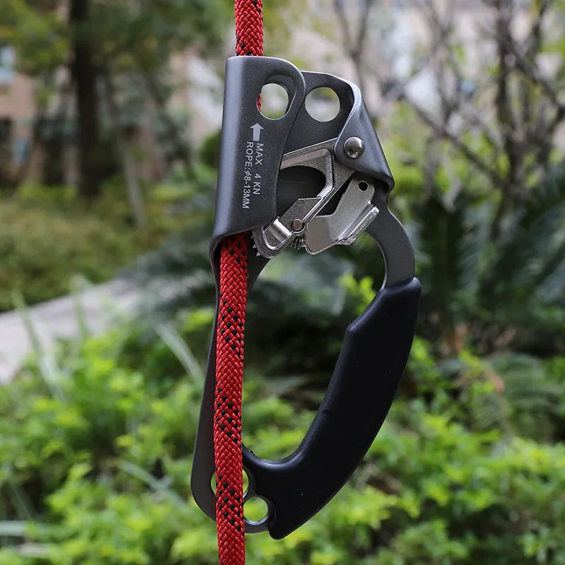 Outdoor Rock Climbing Hand Ascender SRT Ascend Device Mountaineer Handle Ascender Left Hand Right Hand Climbing Rope Tools