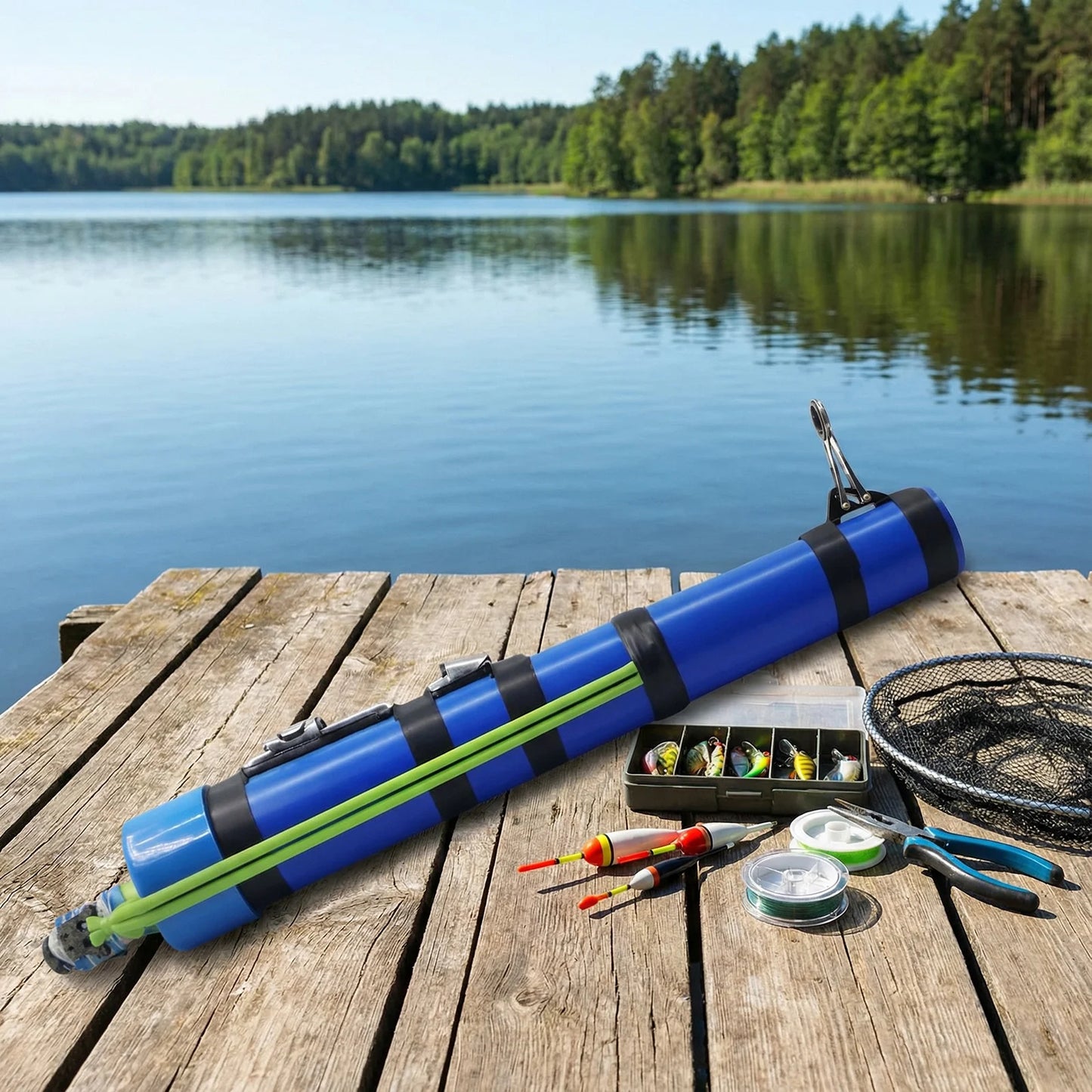 Compact Fishing Catapult Rod Holder Reusable Precise Lure Launcher Fish Bait