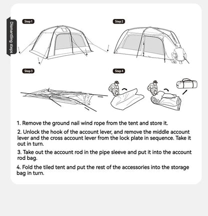 Naturehike Dunes 10.9 Camping Tent 6 People 4 Seasons Dome Extended Canopy Outdoor Waterproof Large  Tent With Chimney Hole