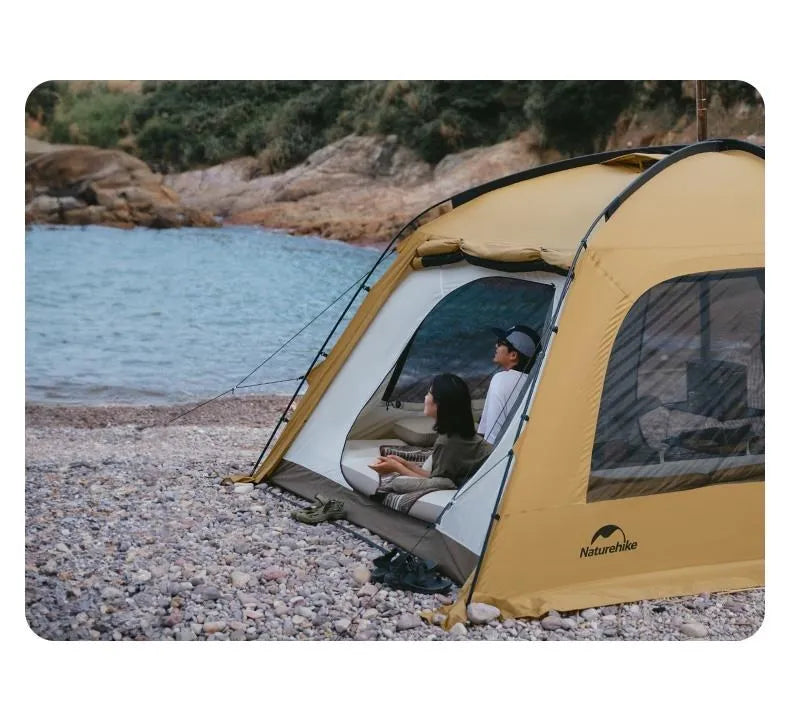 Naturehike Dunes 10.9 Camping Tent 6 People 4 Seasons Dome Extended Canopy Outdoor Waterproof Large  Tent With Chimney Hole