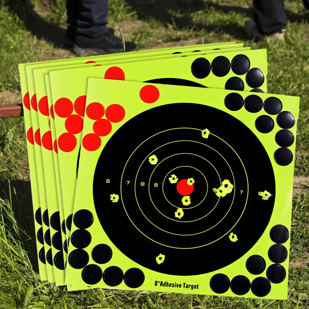 100-10PCS 8-inch Splatter Target High Visibility Adhesive Shooting Target Stickers Reactive