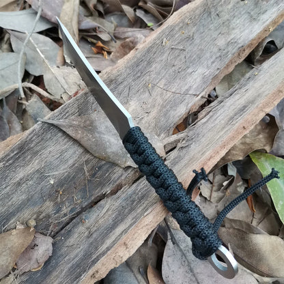 High carbon S.S. Fixed Blade Knife with Sheath and Cord Knife for Hunting Camping and Field Survival Tactical Combat Outdoor