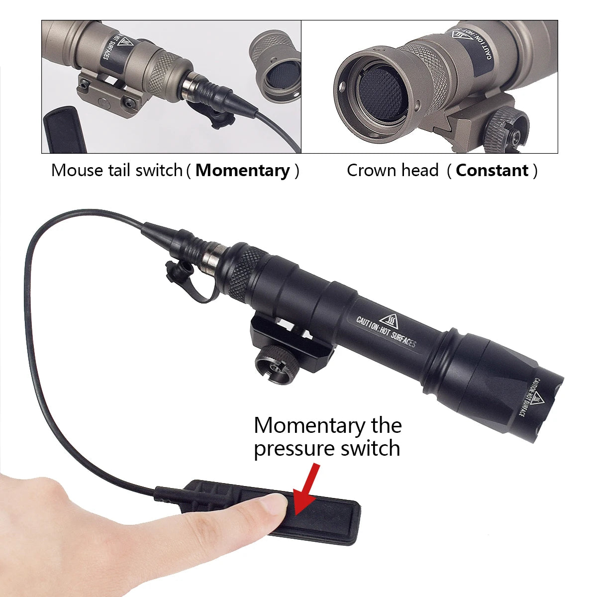 Surefire M600C M600 M300 X300 Ultra Tactical Scout Light Airsoft Rifle Weapons Flashlight Picatinny Mount Hunting for Olight