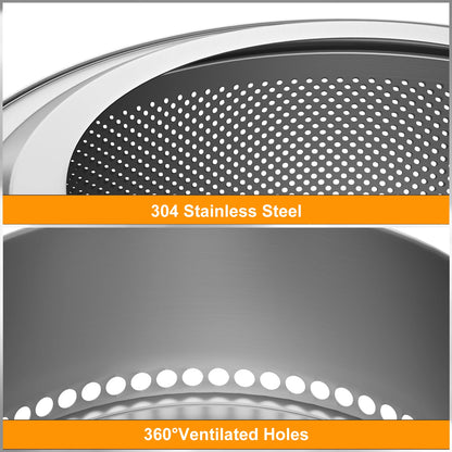Wood Burning Firepit,Large Stainless Steel Smokeless Fire Pit with Carry Bag,