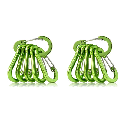 6/12Pcs Aluminum Alloy Carabiner Keychain Outdoor Camping Climbing Hiking Snap Clip Lock Buckle Hook