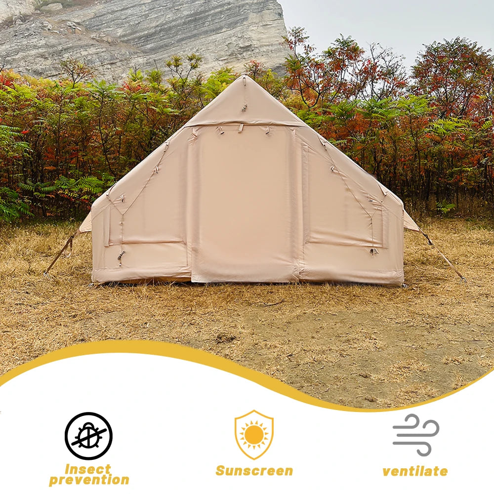 Inflatable Tents For Adult Camping, Luxury Camping Tents, Inflatable Tents With Stove Plug, 4/6/8 Person Family Camping