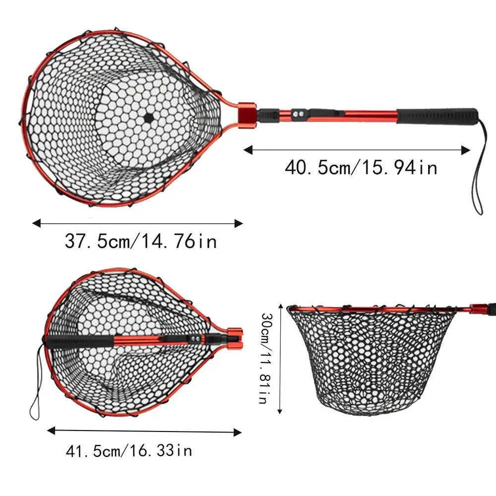 Telescoping Fishing  Net  Folding Fishing Net With Handle