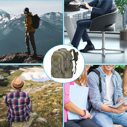 LQARMY 60L Male Travel Tactical backpack  Hiking Camping  Expandable