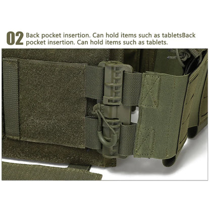 Outdoor training vest multi-functional MOLLE expansion convenient quick release vest waterproof and wear-resistant