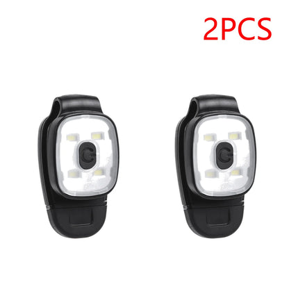 2-10PCS LED Clip Flashlight USB Charging LED Multifunction Lightweight Warning Lights for Night Walking