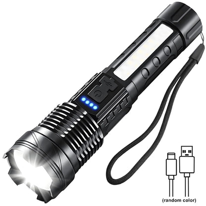 Rechargeable LED Flashlights, Super Bright Handheld Flashlight, 7 Modes with COB Work Light,