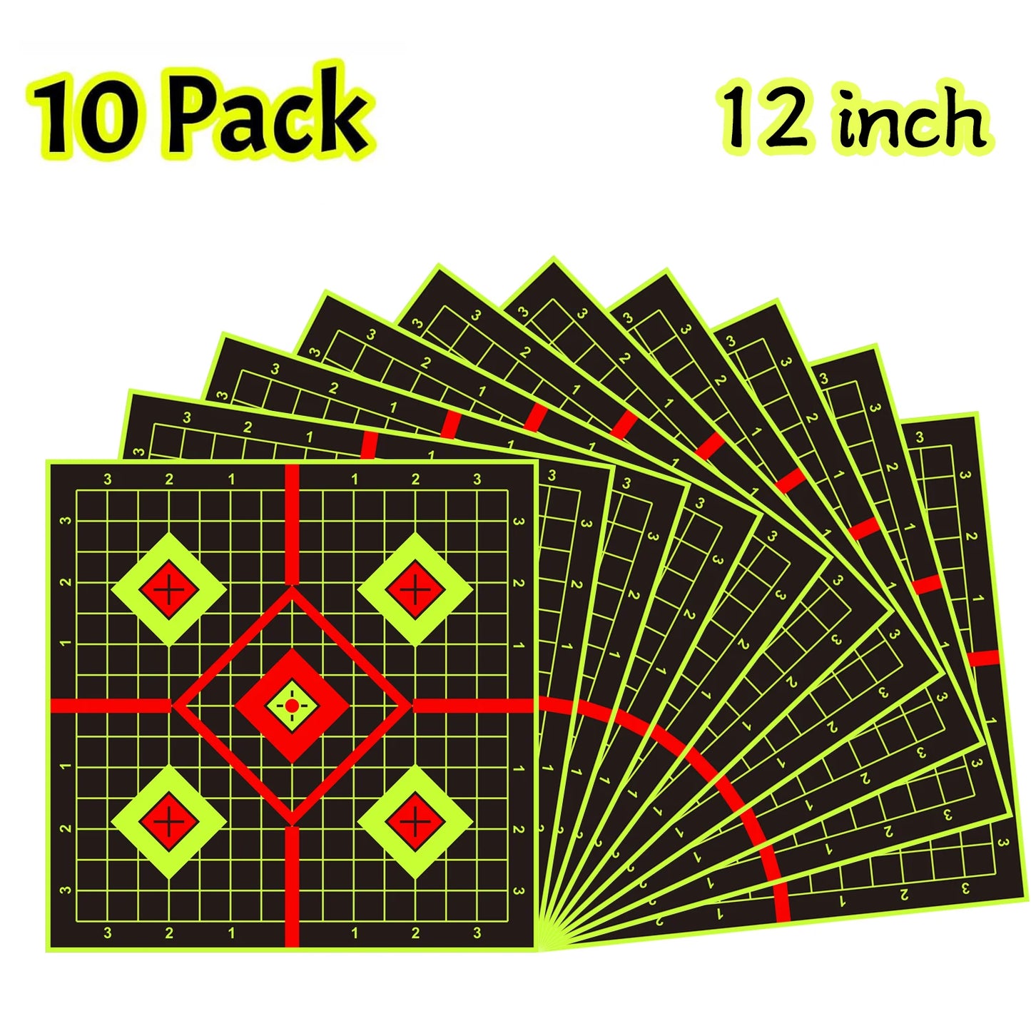 JOAXOR Splatter Adhesive Targets Stickers With Yellow Effect Square 12x12 Inch
