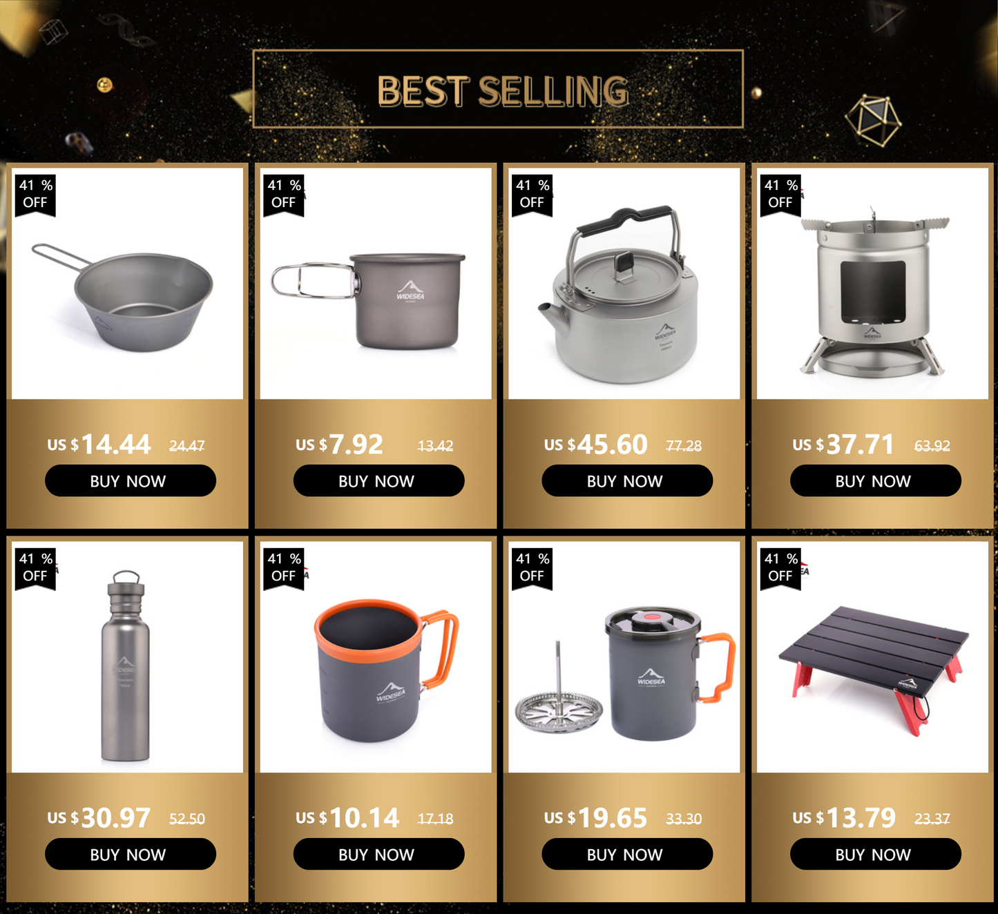 Widesea Camping Mug Titanium Cup