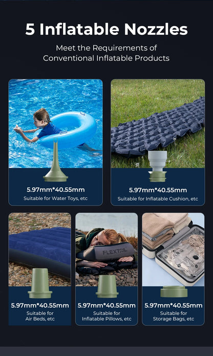 WESTTUNE Tiny Air Pump  4.5kPa  with Magnetic Design for Inflatable Air Mattress Sleeping Pads