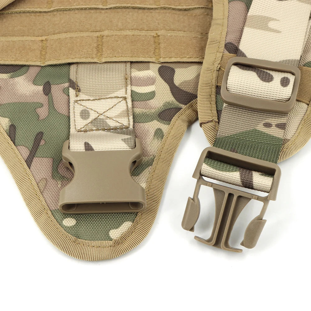 Tactical Dog Harness Leash Set for Large Dogs Military Harnesses