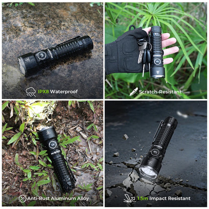 Wurkkos TS28 EDC Flashlight 3200 lm Rechargeable 21700 Battery 506m Beam