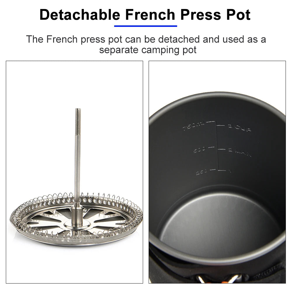 Widesea Camping Cooking System with Heat Exchanger Outdoor Gas Stove Burner