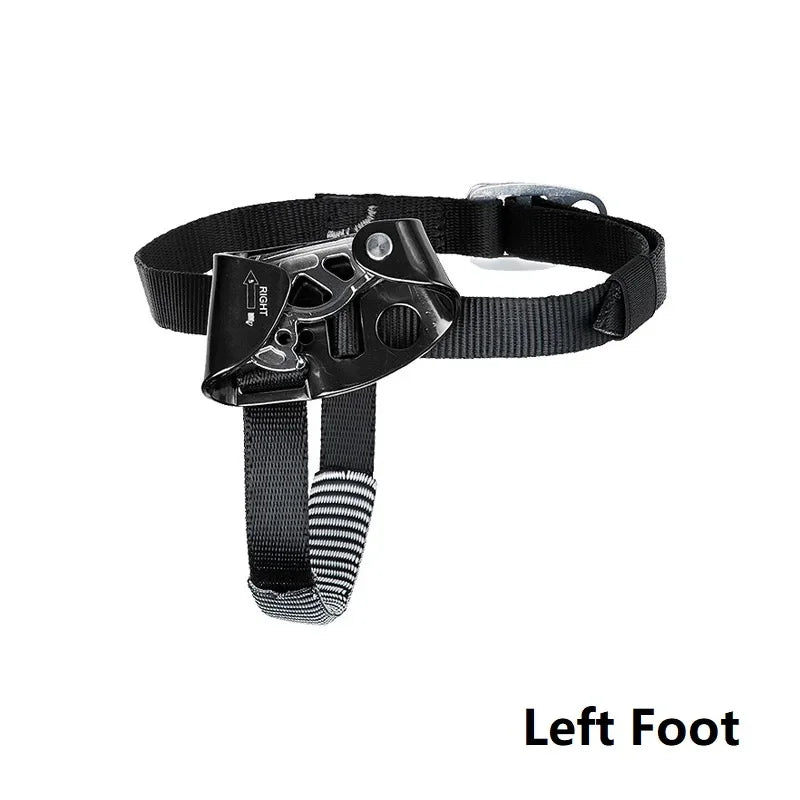 Outdoor Foot Ascender SRT Rock Climbing Riser With Pedal Belt Grasp Rope Gear Anti Fall Off Left Right Foot Ascend