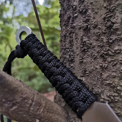 High carbon S.S. Fixed Blade Knife with Sheath and Cord Knife for Hunting Camping and Field Survival Tactical Combat Outdoor