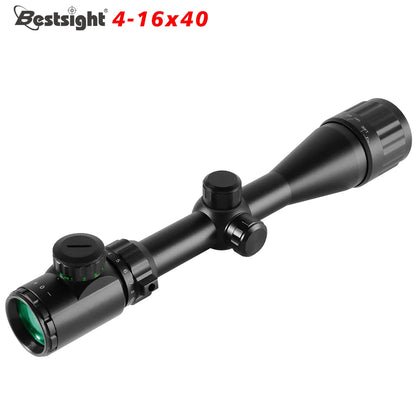 4-16X40 AOE Optics Hunting Riflescope Red&Green Dot Illuminated Sight Rifle Scope Sniper