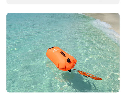 Naturehike Inflatable Swimming Buoy Waterproof 28L Storage Dry Bag Adjustable Belt Flotation Bag Dual Airbag Swim Drifting Float