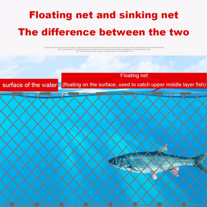 Nylon Strip Fishing Net Monofilament Gill Network Three Layers Crucian Carp Fish Trap Cage Network Fishing Tackle