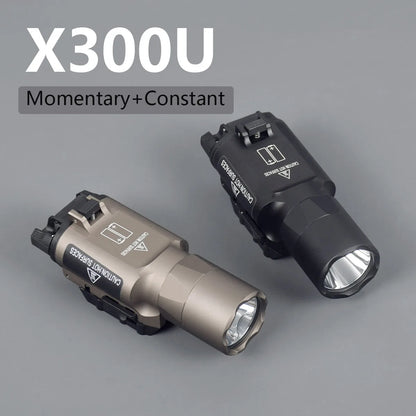 Tactical SureFire LOGO X300 Ultra XH35 X300UH-B Weapons Gun Light Lanterna Torch For Airsoft Pistol G17 G18 G19 G22 20mm Rail