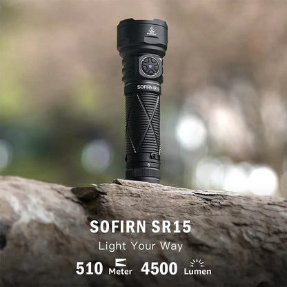 Sofirn SR15 4500LM Flashlight SFT25R Powerful LED Light 21700 USB C Rechargeable