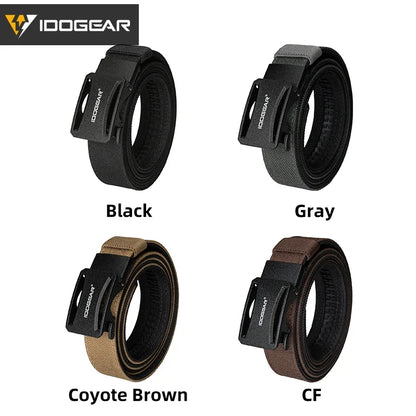 IDOGEAR Tactical Ratchet Belt 1.25” EDC Gun Belt Heavy-Duty Nylon CCW Belts