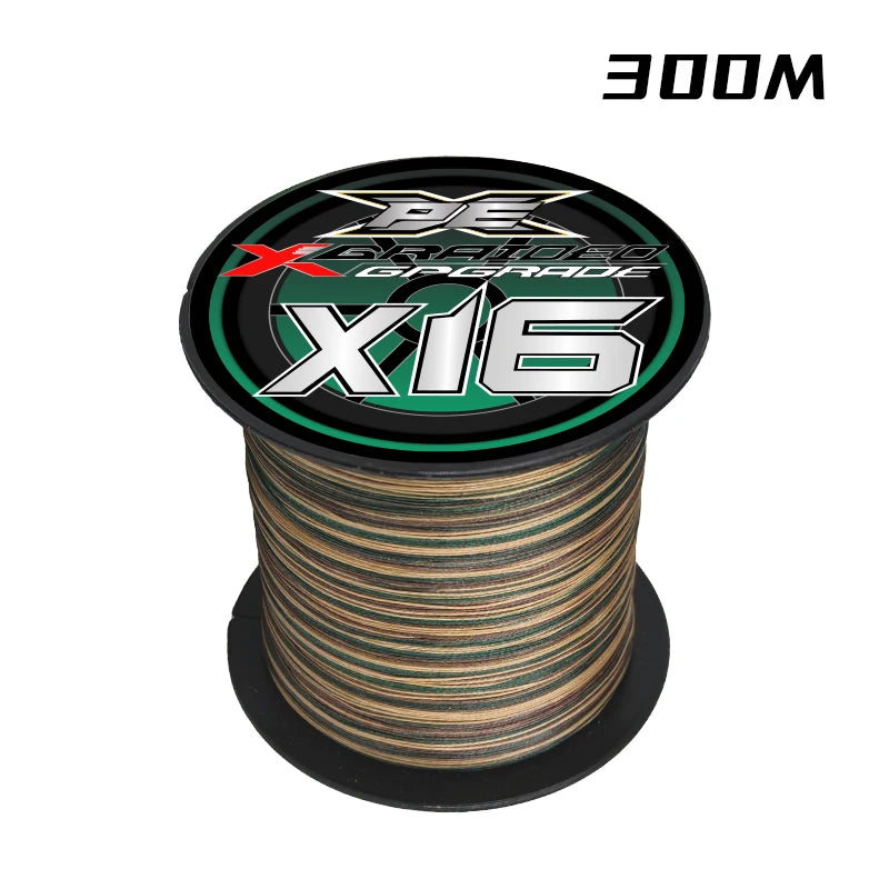 YGKX Fishing Lines X16 Strands Braided PE Line 300/500M