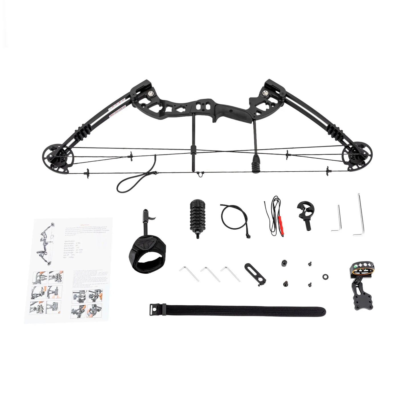 Compound Bow Arrow Set Right Hand Archery Compound Bows Draw Weight 30-55lbs,Adjustable  310fps