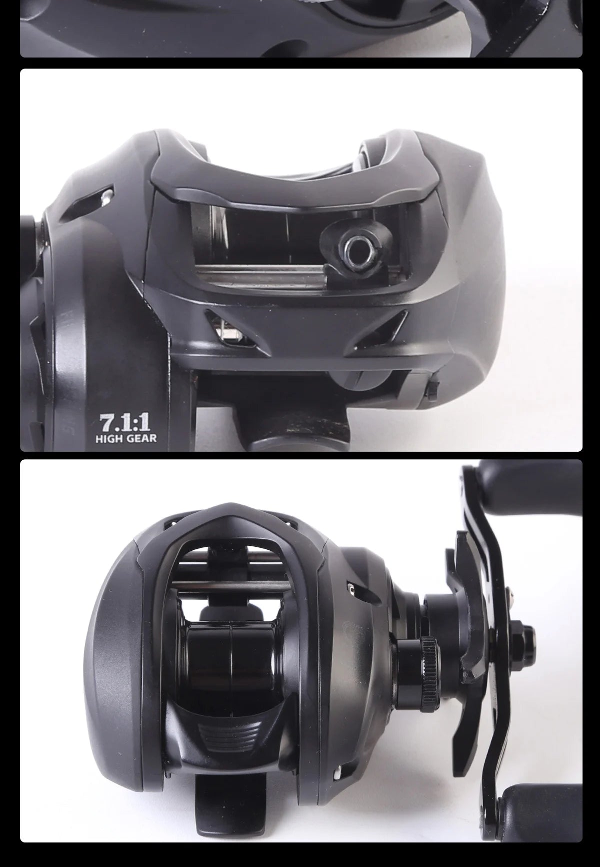New Lufaxi Unparalleled 7.1: 1 Baitcast Fishing Reels DC 160g Electronic Brake All-metal Bait Cast