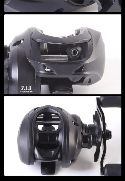 New Lufaxi Unparalleled 7.1: 1 Baitcast Fishing Reels DC 160g Electronic Brake All-metal Bait Cast