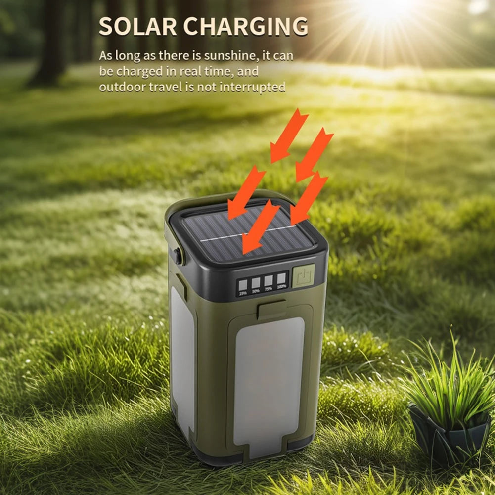Foldable Camping Light Power Bank Rechargeable Lantern Solar Camping Lantern