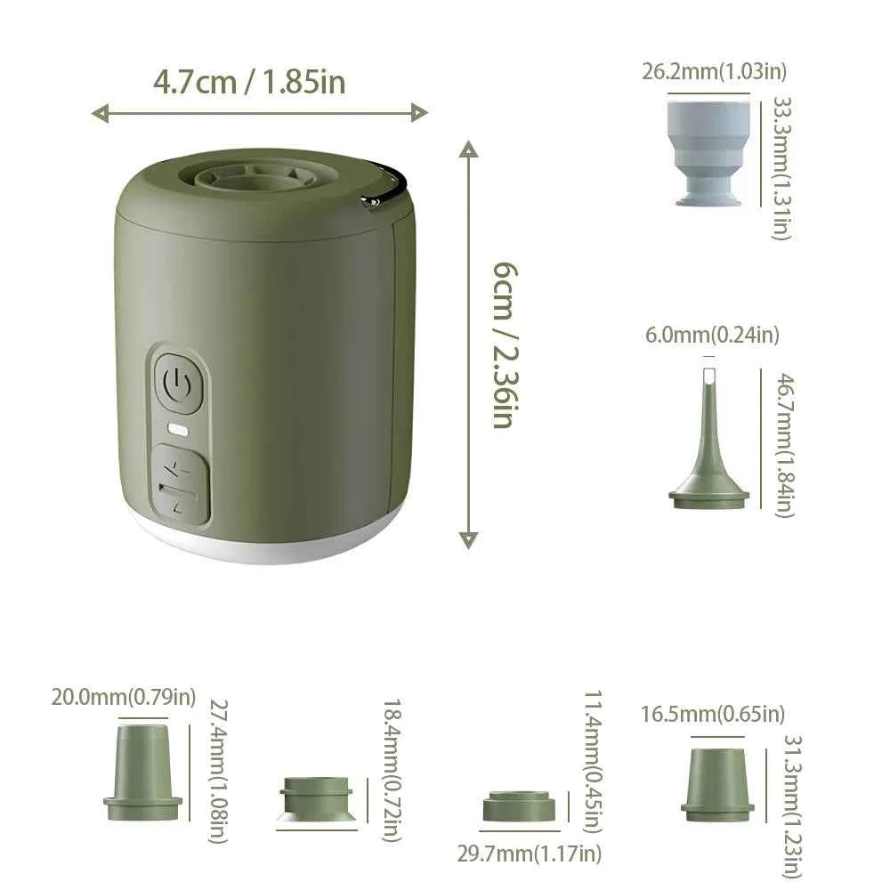 WESTTUNE Tiny Air Pump  4.5kPa  with Magnetic Design for Inflatable Air Mattress Sleeping Pads
