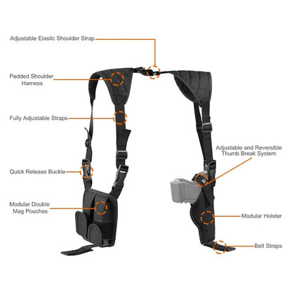 Shoulder Holster  Adjustable for Most Kinds of Pistols