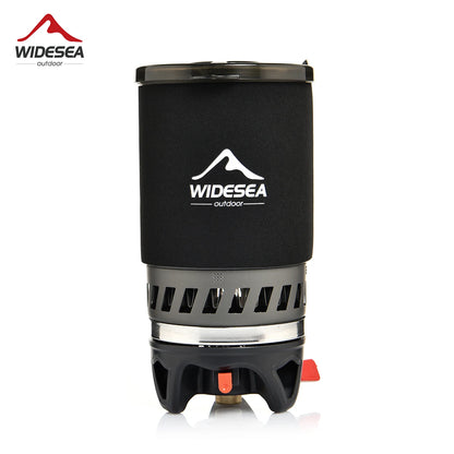 Widesea Camping Cooking System with Heat Exchanger Outdoor Gas Stove Burner