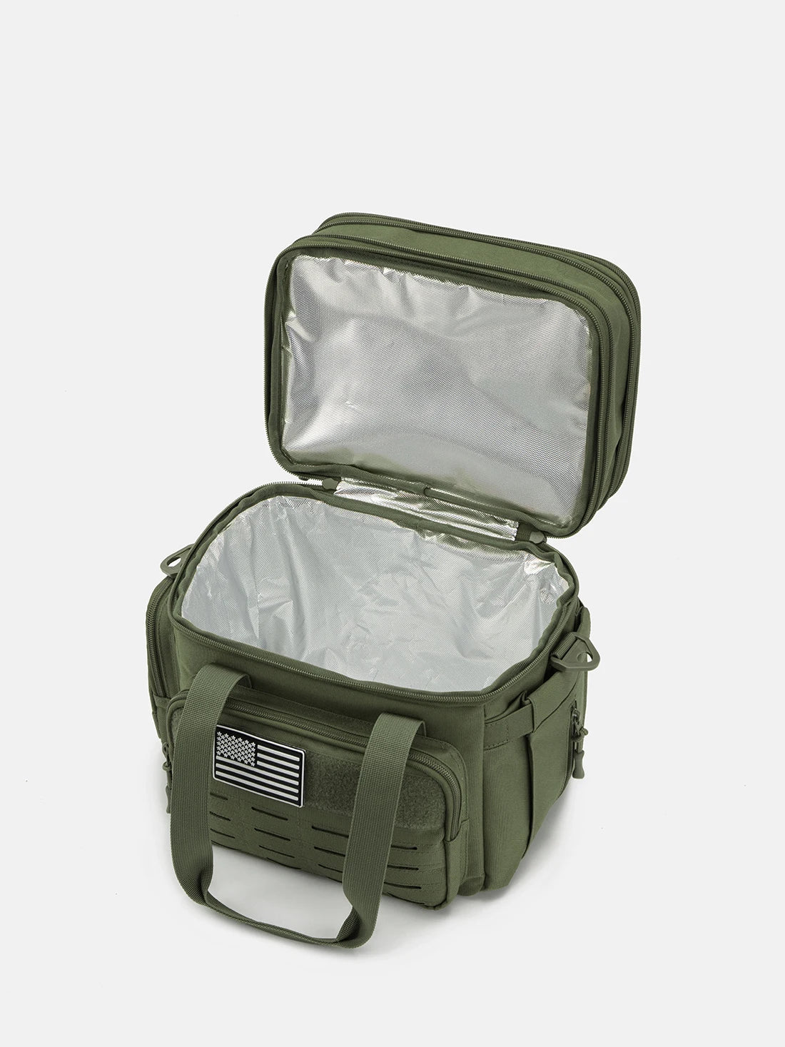 Tactical Lunch Box Expandable Heavy Duty Tactical Leak Proof Insulated Cooler Bag For Outdoor Activities Camping MOLLE Webbing