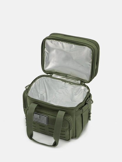Tactical Lunch Box Expandable Heavy Duty Tactical Leak Proof Insulated Cooler Bag For Outdoor Activities Camping MOLLE Webbing
