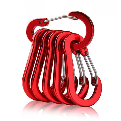 1-12PCS Carabiner Clip Set Tourist Hooks Aluminium Alloy  Carbin Buckle  Camping Karabiners