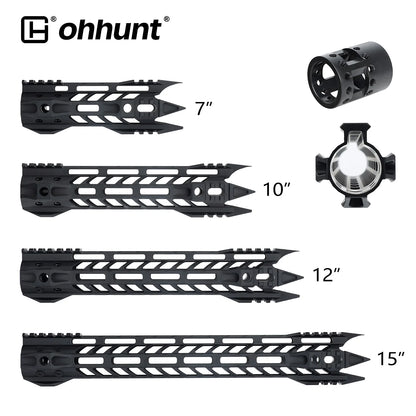 ohhunt® Hunting Mount Gen2 AR15 M-LOK Free Float with 7" 10" 12" 15"
