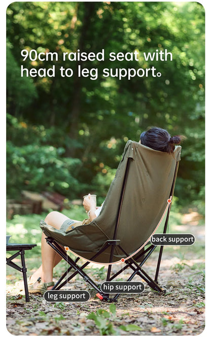 Naturehike Sea Star Recliner Outdoor Folding High Back Moon Chair 2-Position Adjustable Portable
