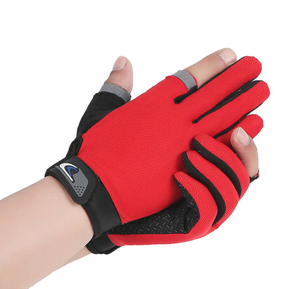 Winter Fishing Gloves 2 Cut Fingers Sport Cycling Mitten Men Women Breathable Anti-slip Antiskid Fishing Wear Outdoor Fishing