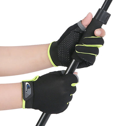 Winter Fishing Gloves 2 Cut Fingers Sport Cycling Mitten Men Women Breathable Anti-slip Antiskid Fishing Wear Outdoor Fishing