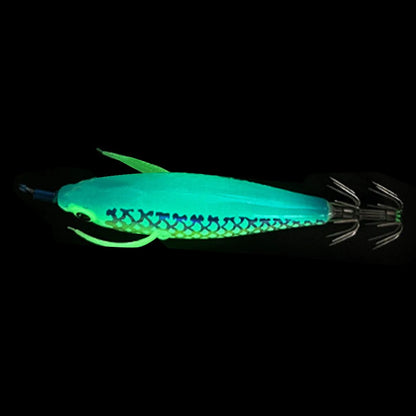 Luminous Squid Hook Squid Fishing Lure with 3D Eyes